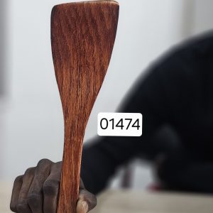 01474 medium flat wooden ladle