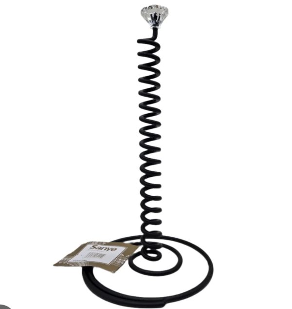 01542 standing coiled tissue holder black