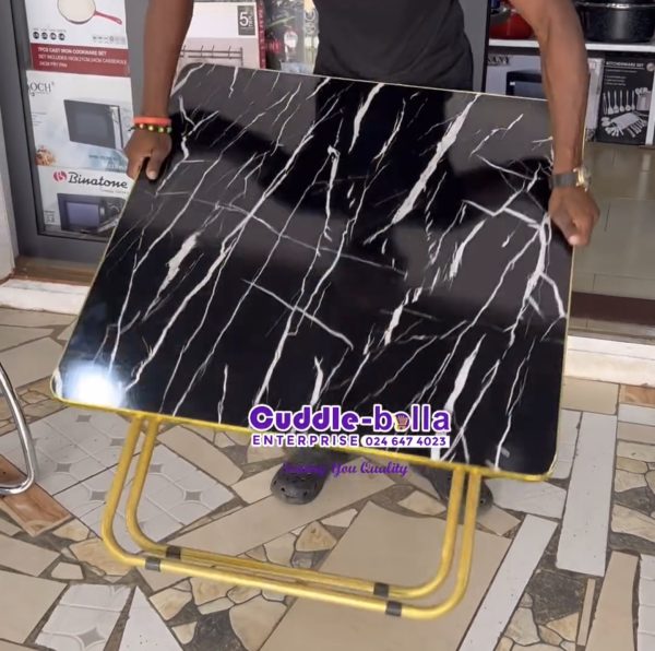01556 80cm wooden table black