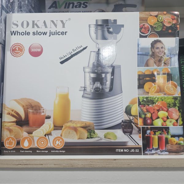 00560 juicer slow sokany white je 32