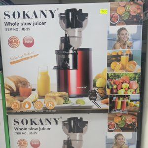 00559 red sokany slow juicer je 25