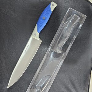 01230 blue handle kitchen knife