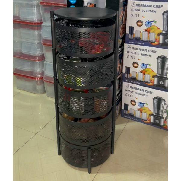 01188 round rotating rack 5 tier