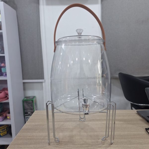 01715 15l round acrylic juice dispenser with stand