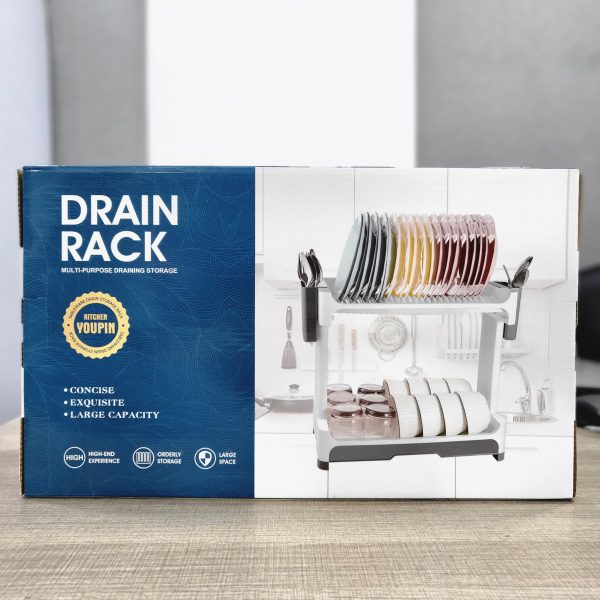 01758 2 layer youpin plastic dish rack