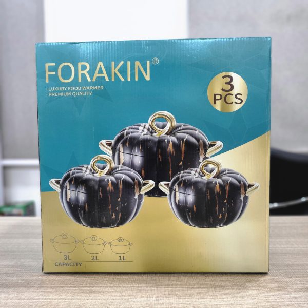 01769 3pcs forakin luxury food warmer