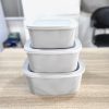 01778 kitchenware 3pcs storage bowls rectangular big