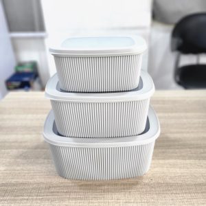 01778 kitchenware 3pcs storage bowls rectangular big