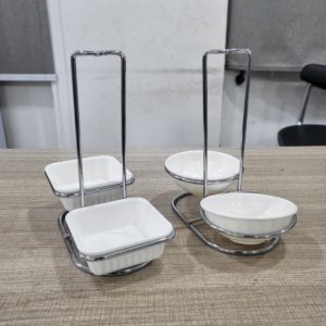 01836 ladle rest with sauce bowl double