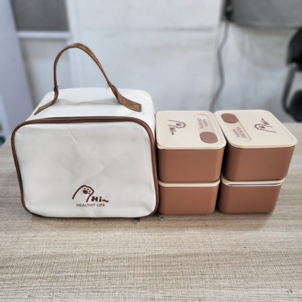 01869 healthy life 4 bowl lunchbox stainless