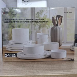 01963 24pcs cindy stackable dinner set