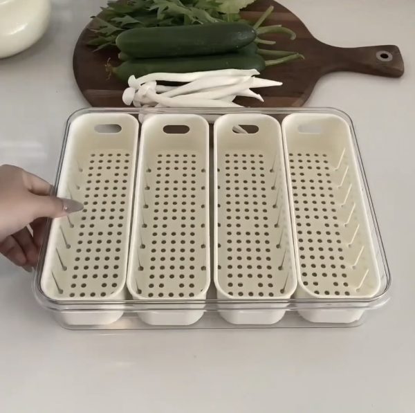 00822 fridge container 4 portion rectangular