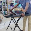 00536 80cm glass square table