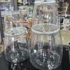 01563 3 set leather handle acrylic juice dispenser