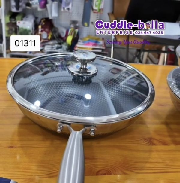 01311 30cm german chef stainless wok