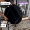 01518 60cm round glass table
