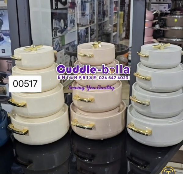 00517 4pcs selvel food warmers elegance plain