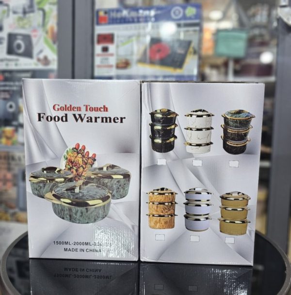 00516 3pcs golden touch food warmer