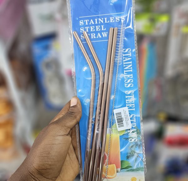 01372 bronze stainless straw set
