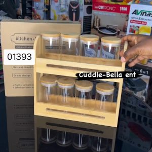 01393 8pcs 2 tier spice rack