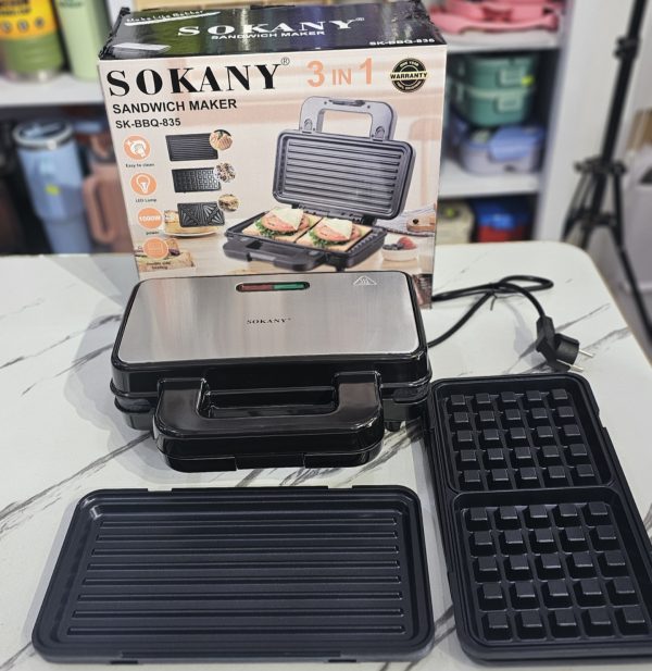 01411 3in1 sokany sandwich maker sk bbq 835