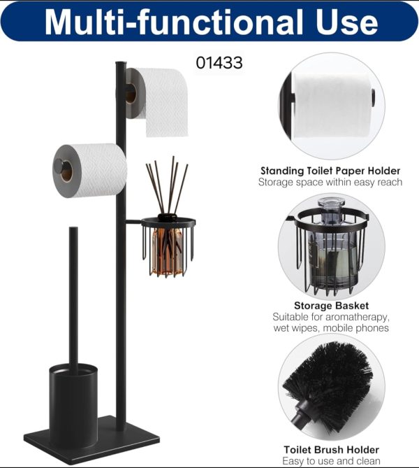01433 black toilet cleaning set