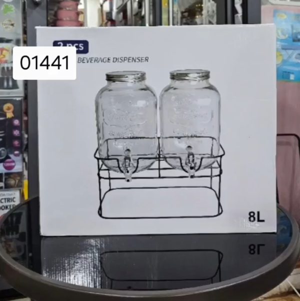 01441 2in1 glass juice dispenser (8l each)