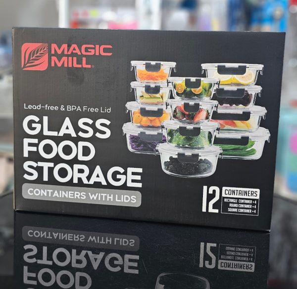 01455 12pcs glass food storage