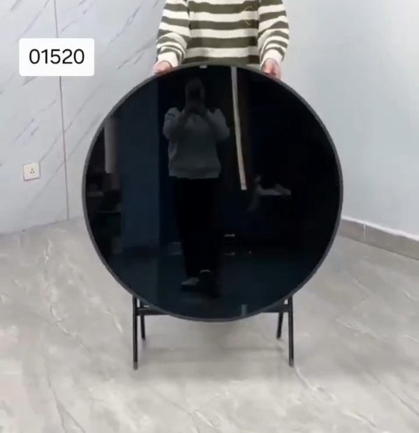 01520 80cm round glass table