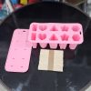 00848 10 cavity popsicle mould shapes design with 50 sticks