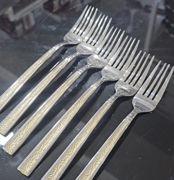 01217 silver and gold forks