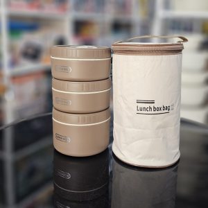 01813 3 bowl lunchbox with bag