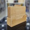 01865 4pcs bamboo chopping board with stand