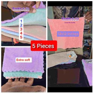 00203 5pcs microfiber cleaning napkins