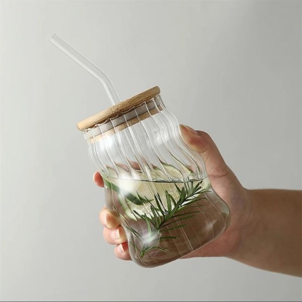 00397 straw design glass cup