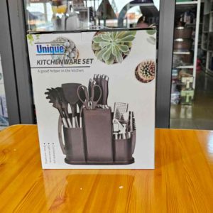 00696 unique silicone ladle set plenty black