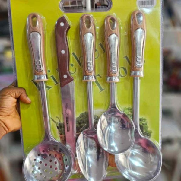 00705 5pcs metal ladles