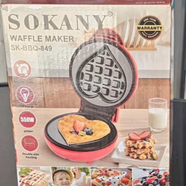 00972 mini waffle maker love shape