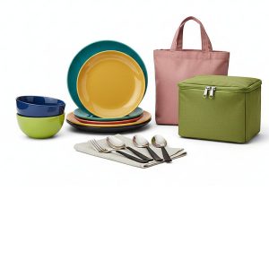 Bowls Plates Cutlery and Lunchbags